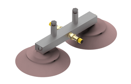 Bug-O VAC Support Bar for Hi-Flex Rail FMD-1036 with suction cups, brass hose fittings—welding tool from WeldingMart.