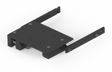 Bug-O FMD SHORT TRAILER FMD-1095 welding bracket, black metal, dual arms, multi-hole plate, WeldingMart welding accessory.