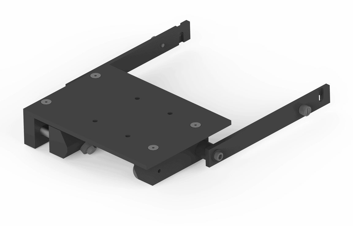 Bug-O FMD SHORT TRAILER FMD-1095 welding bracket, black metal, dual arms, multi-hole plate, WeldingMart welding accessory.