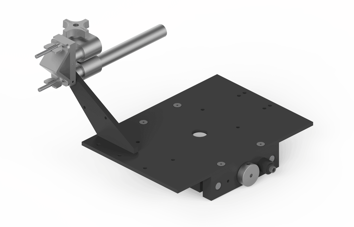 Bug-O 12" HIFLEX carriage cable anchor FMD-1105—black metal mounting bracket for welding equipment and accessories.