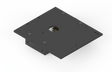Bug-O FMD/DCIII CARRIAGE FMD-1150 welding accessory with black metal plate, screws, and central hole for equipment mounting.