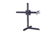 Bug-O SINGLE GUN / TORCH FTS-1020 welding torch stand, adjustable black metal base for welding equipment, on white background.