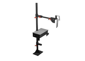 Lincoln Floor Post with Clamping Bar & Rectangular Table One-Pak K5248-6: welding accessory, floor-mounted vise clamps, sturdy platform.