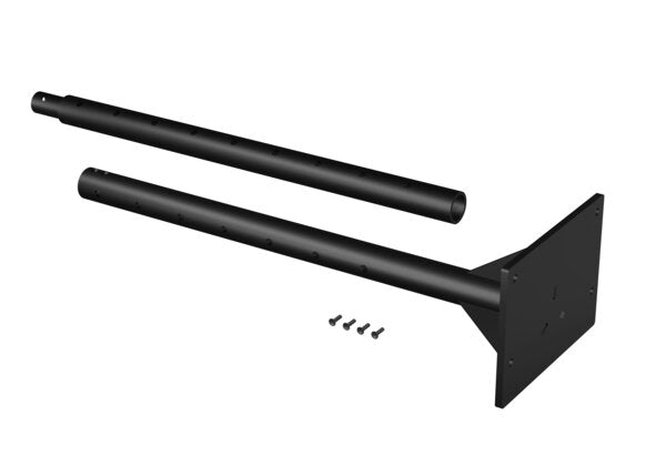 Lincoln Floor Post K5667-1 steel wall mount bracket for welding, square base, 2 tube sizes, 4 screws; durable WeldingMart tool.