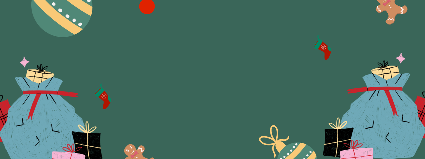 Pattern of Christmas presents and gifts on a green background at welding mart