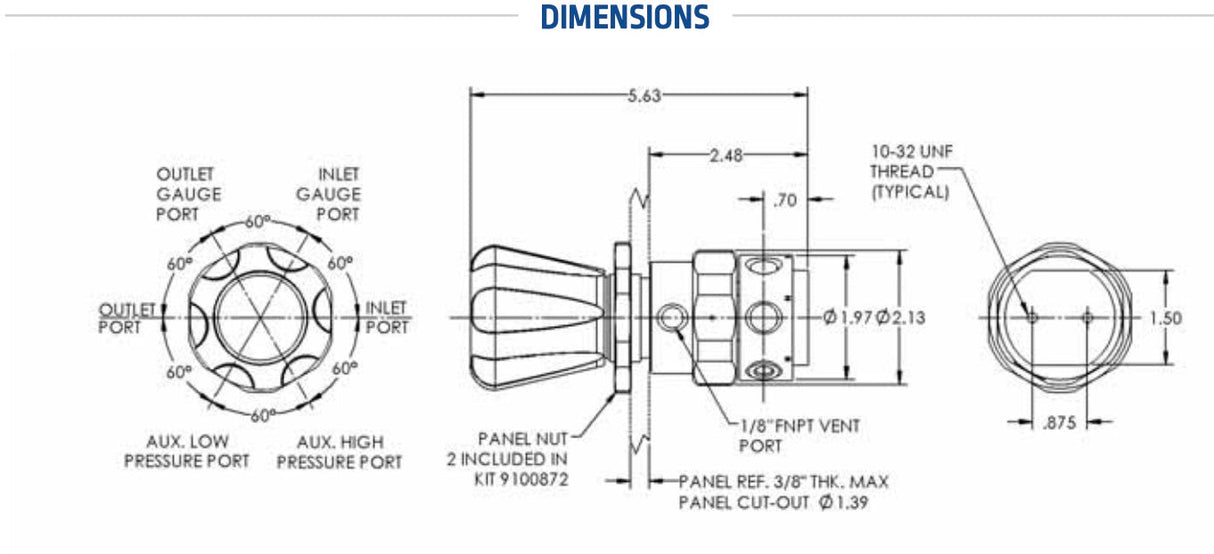 Harris Ultra High Purity Stainless Steel Barstock Regulator - Model 741-500-330-CG - 741500330CG