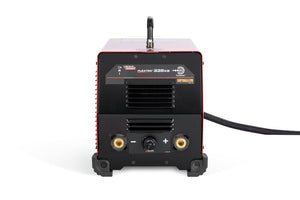 Lincoln Flextec 335XS (Tweco) K4850-1 welder, red/black, top handle, cable connectors, CrossLinc for advanced welding control.