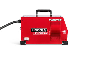 Lincoln Flextec 335XS Tweco K4850-1 red welding machine, multi-process welder with CrossLinc controls and side vents.