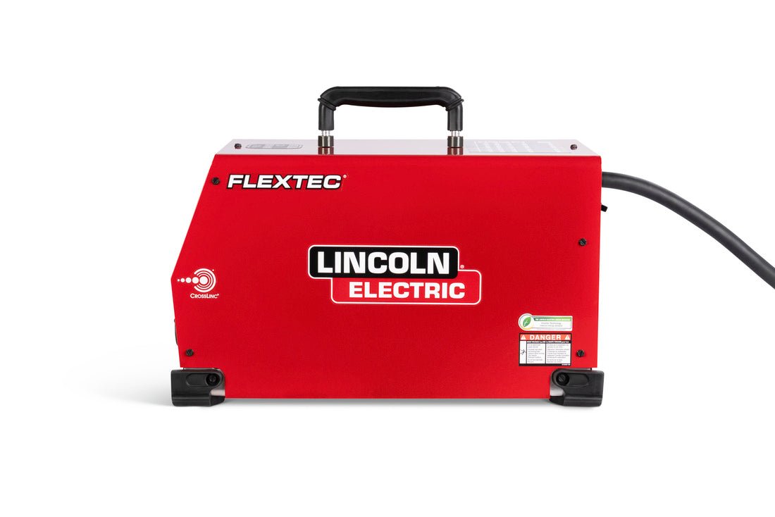Lincoln Flextec 335XS (Tweco) K4850-1 multi-process welder, red, black handle, power cable, welding equipment at WeldingMart.