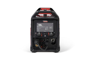Lincoln POWER MIG 220 AC/DC Multi-Process Welder K5379-1, black/red, front panel with controls, WeldingMart welding equipment.