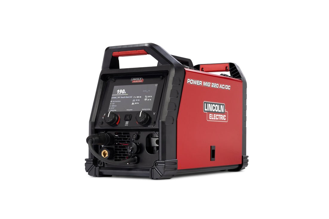 Lincoln POWER MIG 220 AC/DC Multi-Process Welder K5379-1, digital display & controls, top welding equipment at WeldingMart.