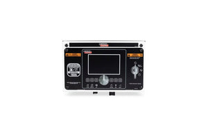 Lincoln 330MPX User Interface Remote Panel K5642-1 for welding machines, features screen, buttons, knob; black on white background.