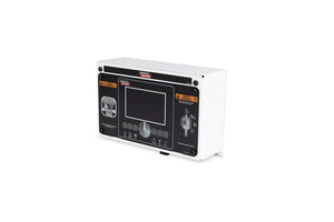 Lincoln 330MPX User Interface Remote Panel K5642-1 welding control unit with black display, buttons, and labels, white case.