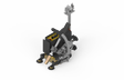 Bug-O KBUG-1200-BAT Compact Fillet Welder with copper nozzle, control panel, wheels, and vertical arm for precision welding.