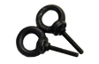 Bug-O MODIFIED EYE BOLT KBUG-3163, black threaded metal, for welding equipment or accessories. White background, overlapping display.