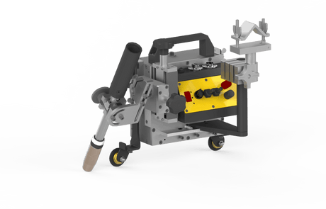 Bug-O 120V Weld Carriage KBUG-4000—compact auto welding equipment with handle, yellow control panel, and torch holder.
