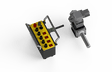 Bug-O KBUG-5050 Stand Alone Pend Weaver welding accessory with yellow switch panel, fits K-BUG 5050, on white background.