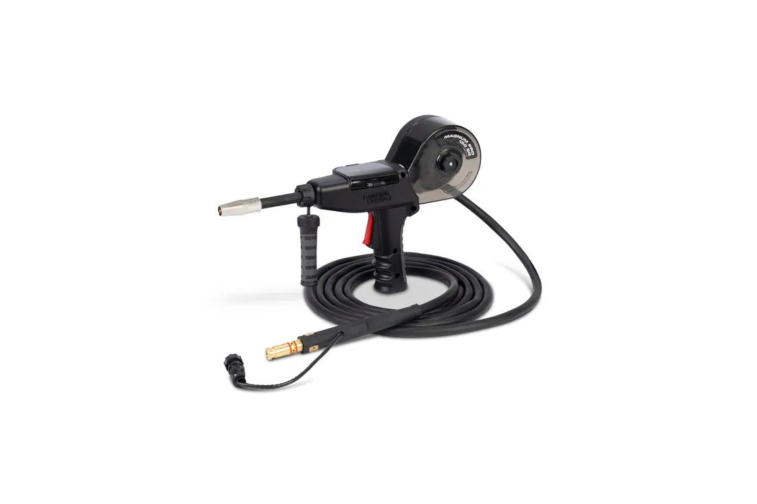 Lincoln K5471-1 PREMIUM 150A SPOOL GUN - Advanced aluminum welding accessory with integrated wire spool - Features 150-amp rating for light to medium applications - Professional Lincoln Electric handheld wire feeder for smooth aluminum welding performance


