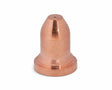 Lincoln KP2842-6 Tomahawk LC30 welding nozzle, 30A, copper, rounded top, small hole, upright on white. WeldingMart accessory.