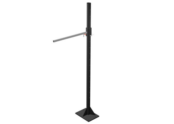 Lincoln Floor Post with Bar One-Pak K5248-4—adjustable welding support tool, black post, square base, for shop equipment setups.