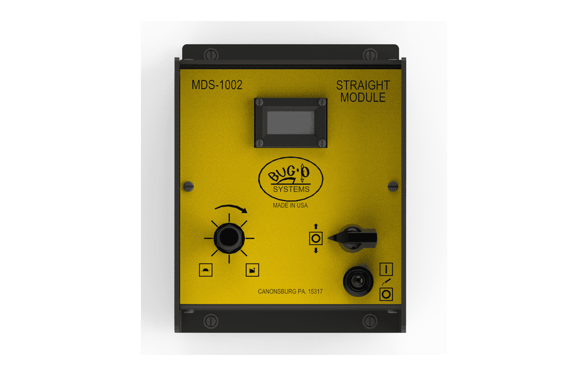 Bug-O STRAIGHT CTRL. MODULE MDS-1002 welding control device, yellow and black, display, knobs, pro accessory at WeldingMart.