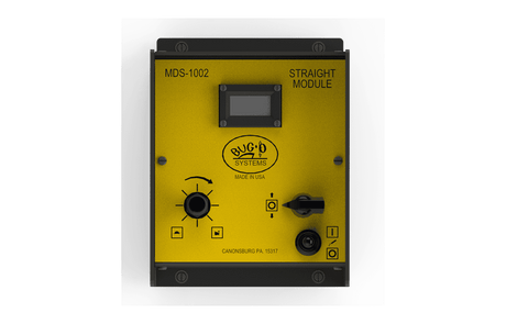 Bug-O STRAIGHT CTRL. MODULE MDS-1002 welding control device, yellow and black, display, knobs, pro accessory at WeldingMart.