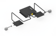 MDS-1055 linear motion stage for welding, with black platform, screws, rods, side plates; fits Bug-O UNIVERSAL LIMIT KIT.