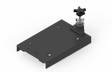 Bug-O CARRIAGE W/SPOTTER MUG-1140 black metal mounting base—welding equipment accessory with bracket and threaded rod.