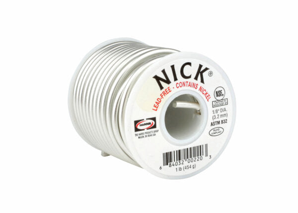 Harris - Nick® Lead-Free Solid Wire Solder .118 X 1# SPOOL X 25 LB PKG - NICK61