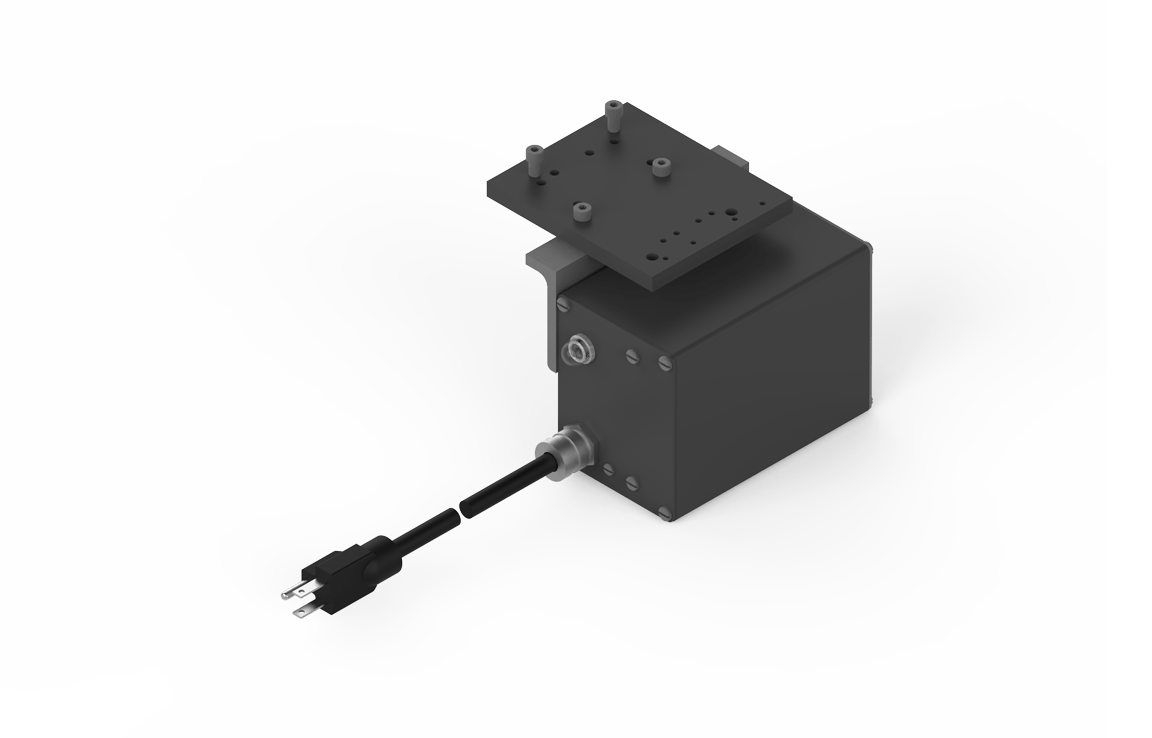 Bug-O CONTROL BOX 120 VAC PRS-1100 welding accessory, black mountable unit with power cable and plug—essential for weld automation.