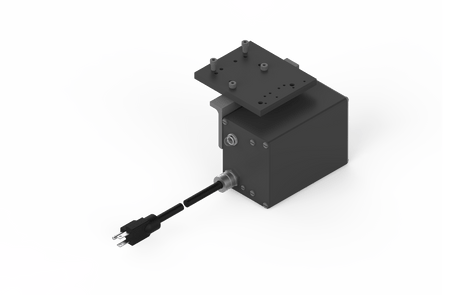 Bug-O CONTROL BOX 120 VAC PRS-1100 welding accessory, black mountable unit with power cable and plug—essential for weld automation.