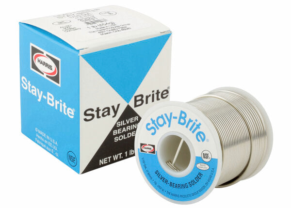 Harris - Stay Brite® Lead-Free Solid Wire Solder 0.118 in. x 1 lb. spool x 12 lb./box - SB61