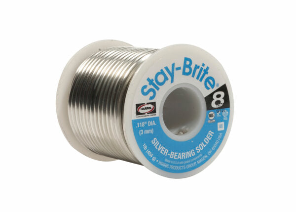 Harris - Stay Brite® 8 Lead-Free Solid Wire Solder 0.118 in. x 1 lb. spool x 12 lb./box - SB861