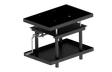 Bug-O MECHANICAL ELEVATING TABLE SEO-5486 for welding, features hand crank, sturdy black frame, plate, rods, and lower tray.