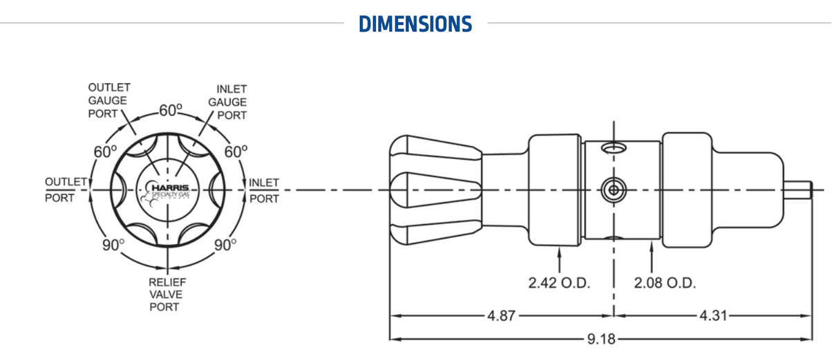 Harris Model 702-015-000-A - 702015000A - High Purity Regulator