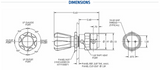 Harris High Purity Stainless Steel Barstock Regulator - Model 743-250-000-C-3 - 743250000C3