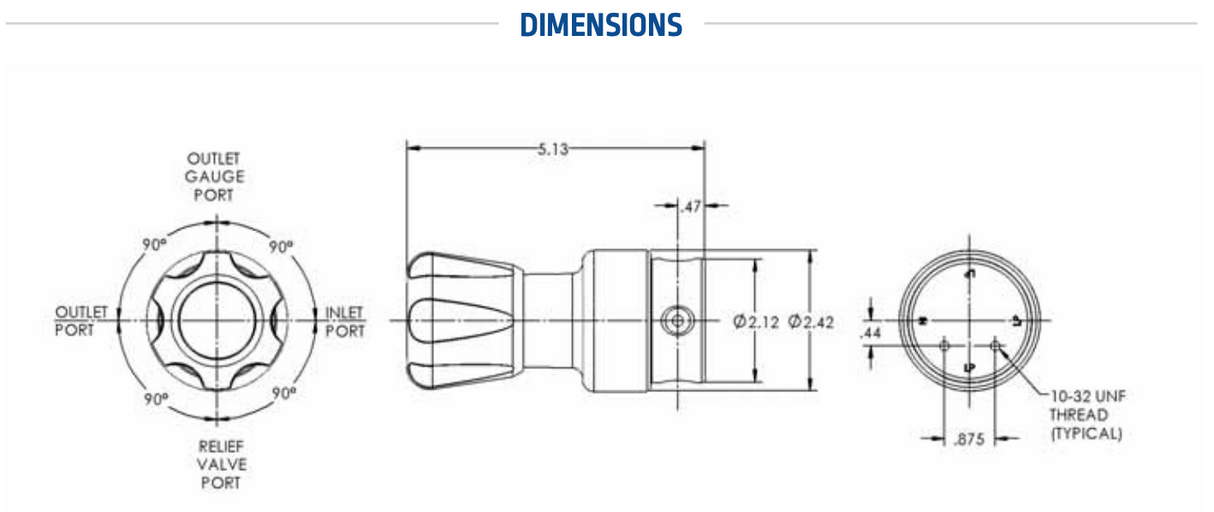 Harris Model 703-125-001-C - 703125001C- High Purity Line Regulator