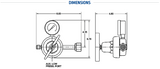 Harris Model HP405-125-000A - 405125000A - High Purity Electroless Nickel-Plated Brass Regulator