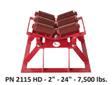 Mathey Dearman Heavy-Duty Pipe Launcher Stand for 2” to 24” pipes, featuring a reinforced frame and weather-resistant design - 2115HD.


