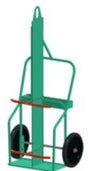 Mathey Dearman B&B Bottle Cart BCM-E14R - Medium size cart with wall and eye design, 14" rubber wheels for secure and efficient gas bottle transportation

