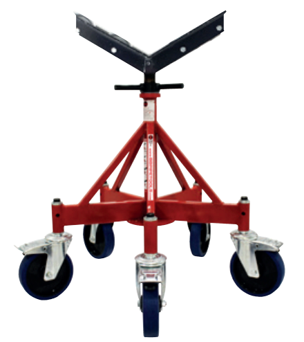 Mathey Dearman B&B Giant Jacks Giant 3 Package 3512 - comprehensive pipe support solution with three-leg jack and steel wheels for versatile use in welding and fabrication

