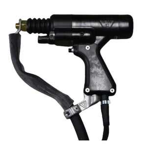 A black handheld spray gun with textured grip, hose attachment, and metal fittings—industrial-styled to complement equipment like the TruWeld TW5600 3/4 Stud Welding System (Power Supply Only) for heavy-duty use.