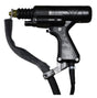 TruWeld TWE17000 Heavy Duty Stud Gun for welding, with textured handle, trigger, metallic nozzle, and two black welding hoses.