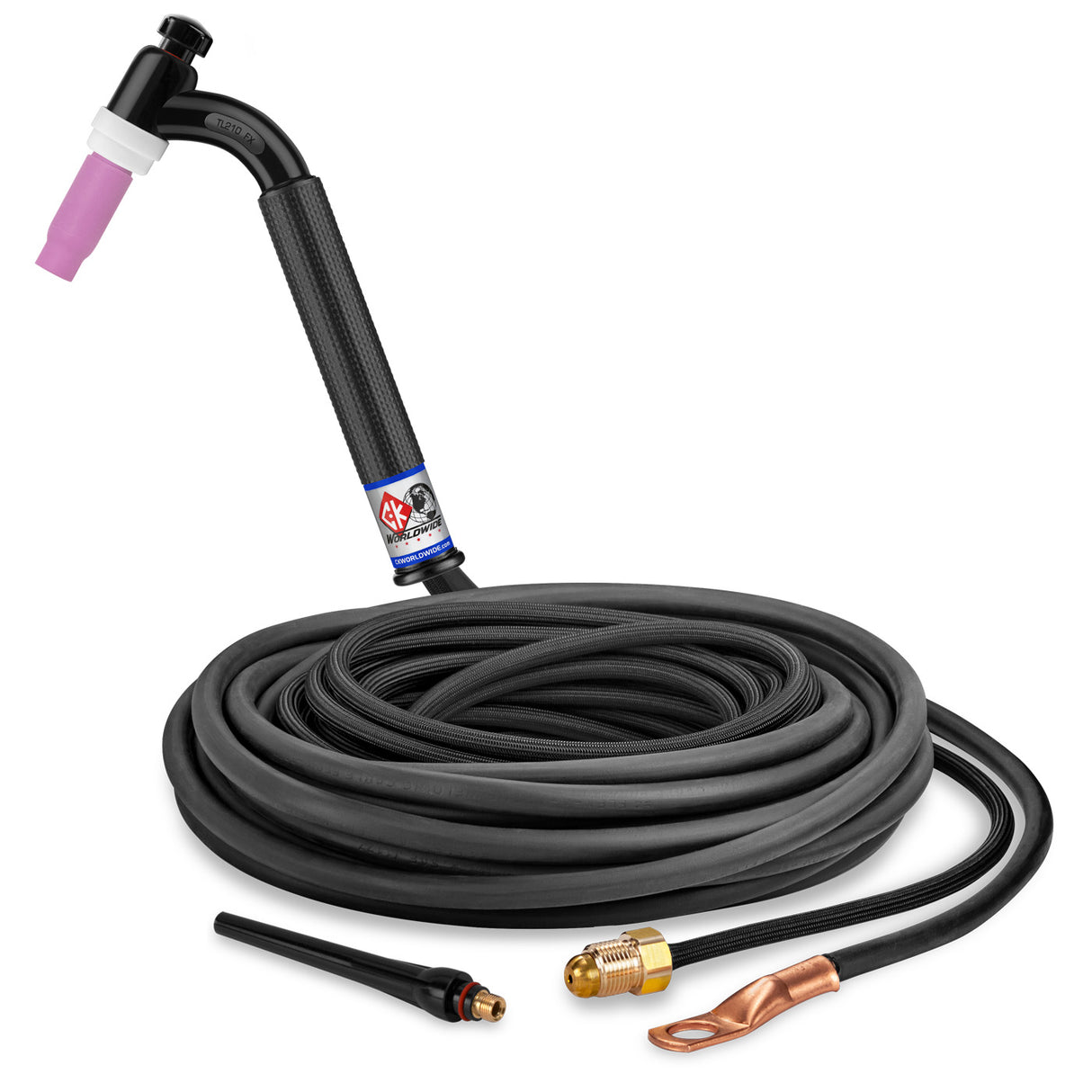 CK Worldwide - Tl2125Nsf Fx - 200 Amp Flex Head Tig Torch, Gas-Cooled, 12.5' Superflex Cables, Trim Line - Tl2125Nsf Fx