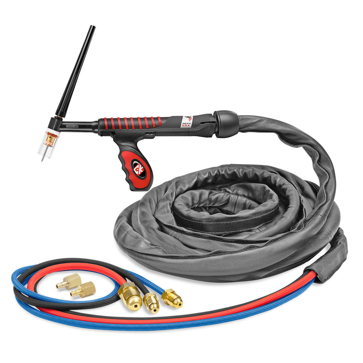 CK Worldwide - Us2325Sf - 300 Amp Rigid Head Tig Torch, Water-Cooled, 25' Superflex Cables - Us2325Sf