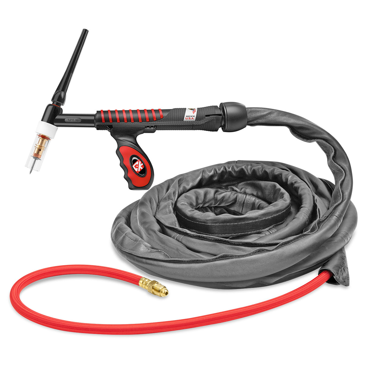 CK Worldwide - Ustl2125Sf - 200 Amp Rigid Head Tig Torch, Gas-Cooled, 12.5' Superflex Cables, Trim Line - Ustl2125Sf