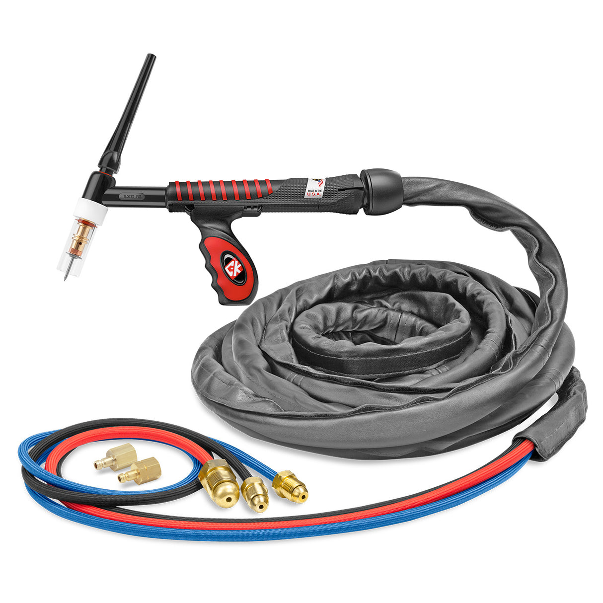 CK Worldwide - Usfl1325Sf - 130 Amp Flex-Loc Tig Torch, Gas-Cooled, 25' Superflex Cables - Usfl1325Sf