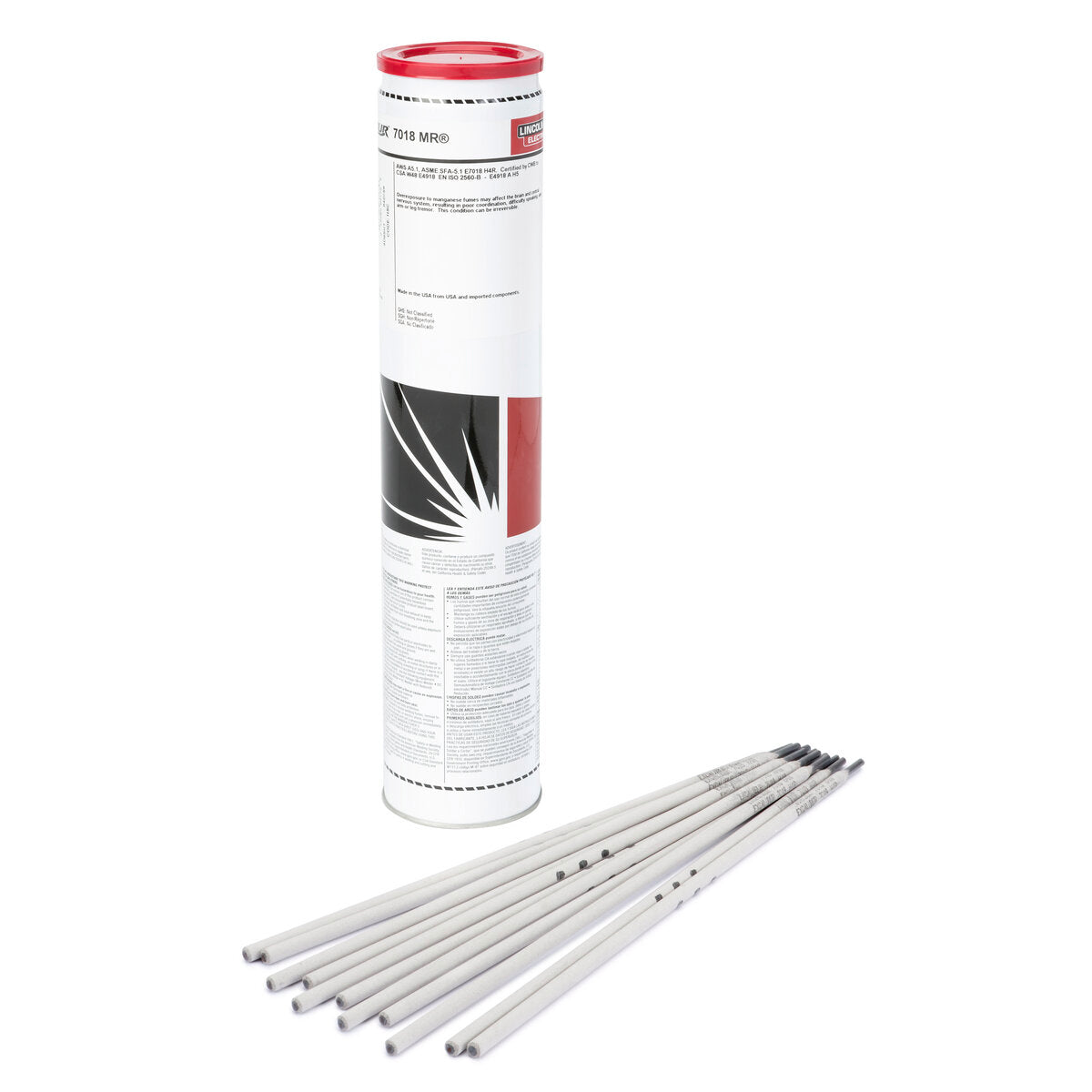 Lincoln Electric - Excalibur® 7018 MR® Stick (SMAW) Electrode, 5/32x14 in, (3) 10 lb Easy Open Can - ED032590