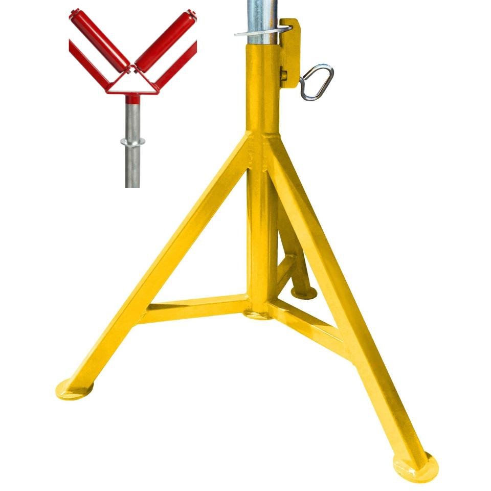 B&B Sumner Hi Pro-Jack Fixed Leg Pipe Jack V-Roller Head - 4100CVH