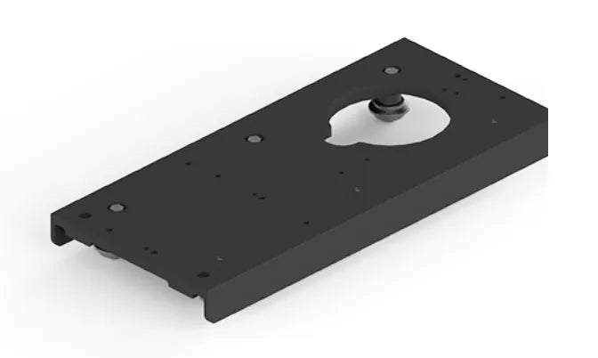 Bug-O CARRIAGE 18" BUG-5260 welding carriage metal plate, cutout fits over roller, 4 mounting holes, durable welding accessory.
